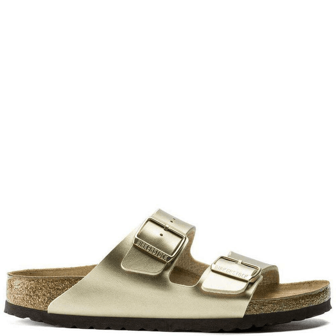 Birkenstock Arizona Birko Flor Womens Gold Sandals