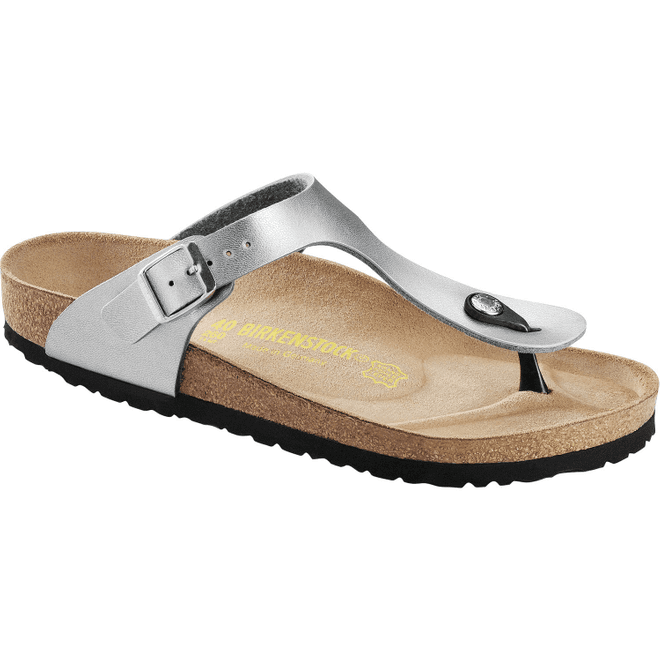 Birkenstock Gizeh Birko Flor Womens Silver Sandals