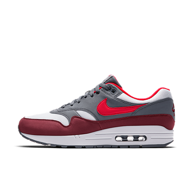 Nike Air Max 1 White/University Red-Cool Grey