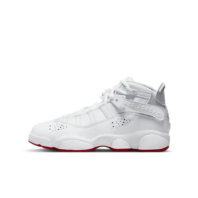 Jordan 6 Rings White Red Sole