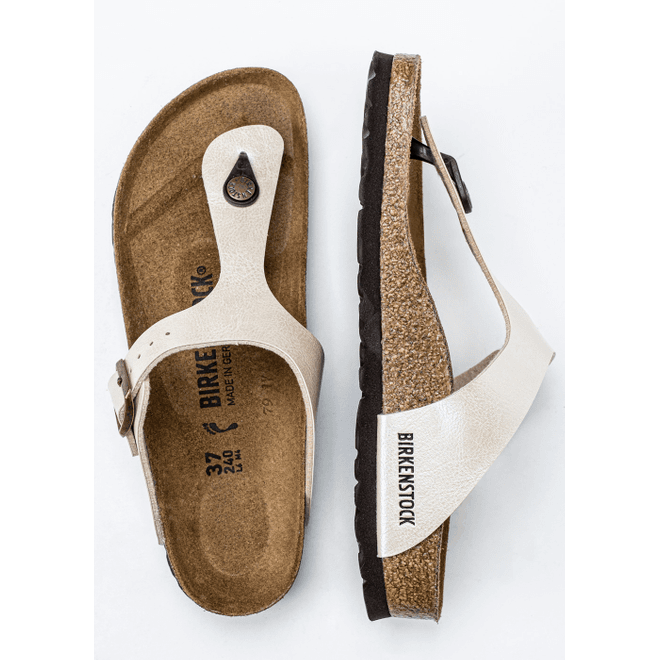 Damen Pantoletten Weiß Birkenstock Gizeh BF