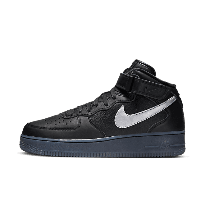 Air Force 1 Mid Black Metallic Silver 