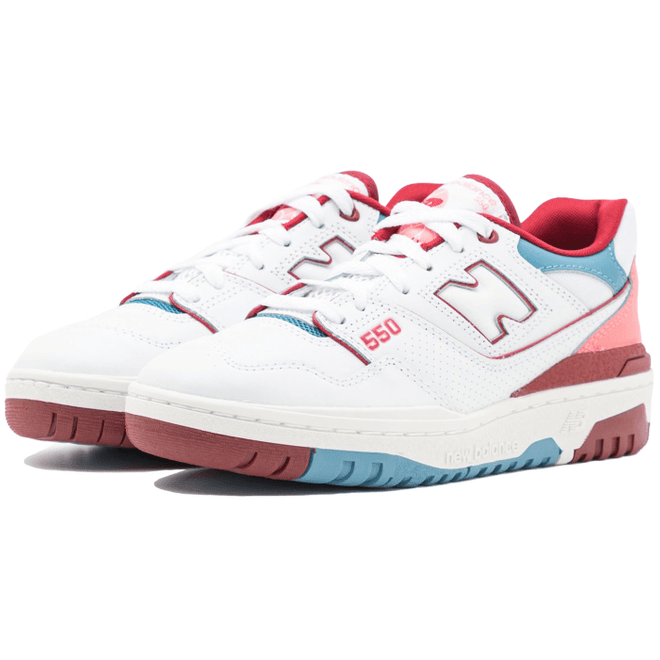 New Balance 550 White Pink Bordeaux
