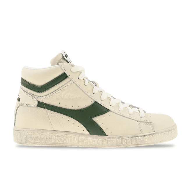 Diadora Game L High Waxed Wit/Groen Heren
