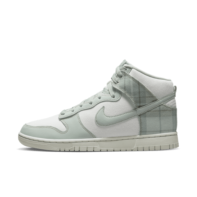 Nike Dunk High SE Tartan Plaid White Light Green