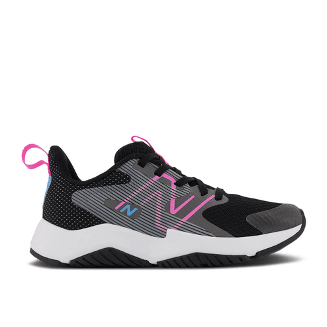 New Balance Rave Run v2 Little Kid Wide 'Black Vibrant Pink'