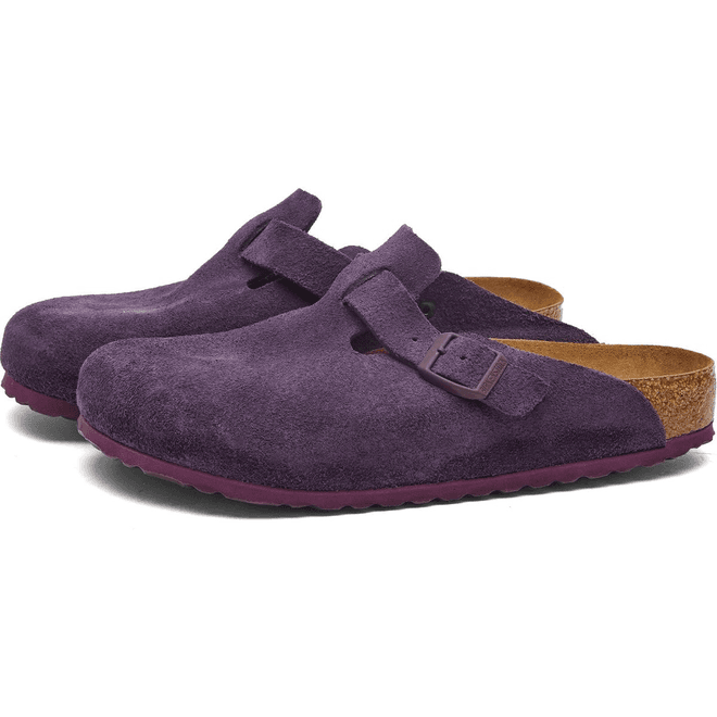 Birkenstock Boston Soft Footbed Suede Wine