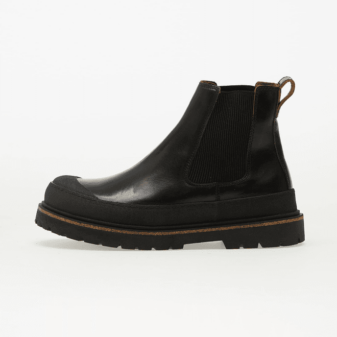 Birkenstock Prescott Slip On Natural Leather Black