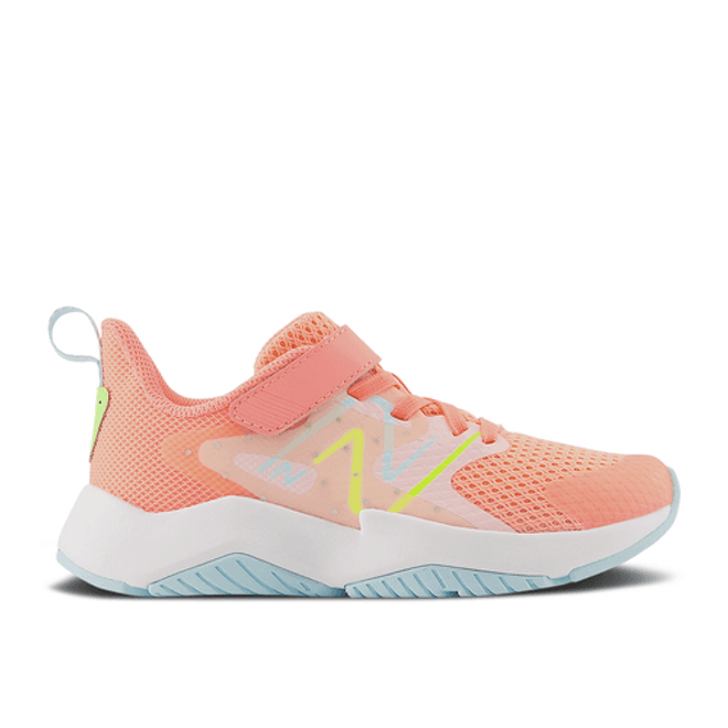 New Balance Rave Run v2 Bungee Lace Top Strap Big Kid Wide 'Grapefruit'