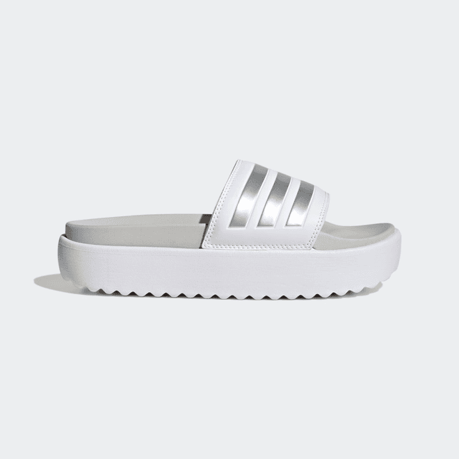 adidas Wmns Adilette Platform Slide 'White Zero Metallic'