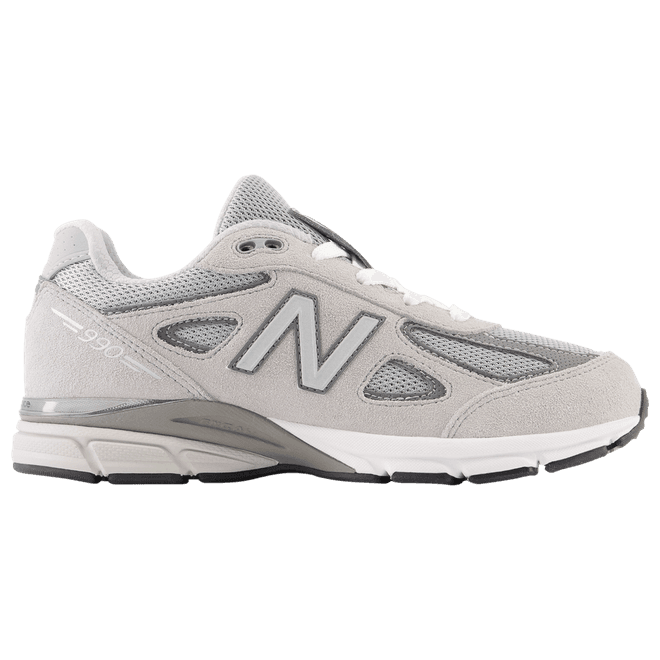 New Balance 990v4 Big Kid 'Kool Grey Silver Filigree'