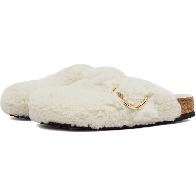 Birkenstock Women's Boston Big Buckle Shearlg Eggshell