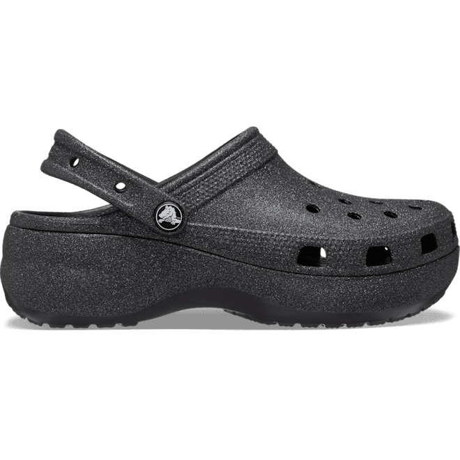 Crocs Classic Platform Glitter ClogsBlack 