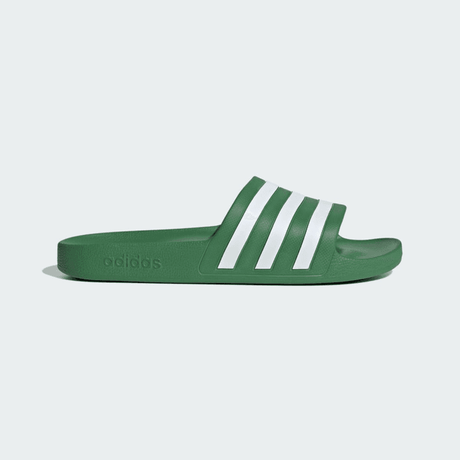adidas Adilette Aqua Slides Preloved Green Cloud White
