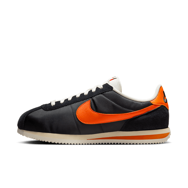 Nike Cortez TXT Black Sail Safety Orange
