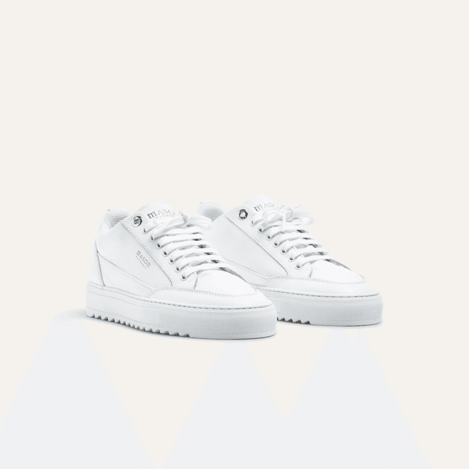 Mason Garments Mason Garments Men's and Women's Trainer Leather Tia Squali White