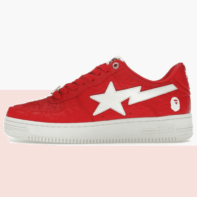A Bathing Ape Bape Sta Low#3 Line Camo Red