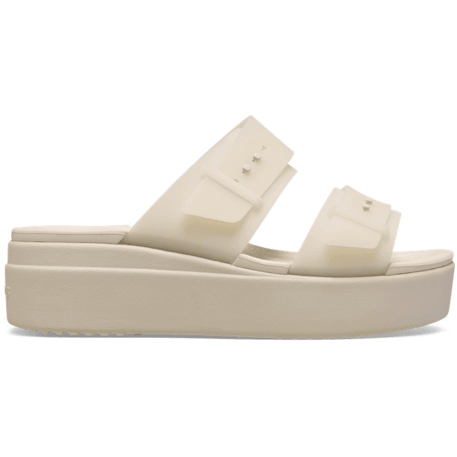 Crocs Brooklyn Buckle Frosted Low Sandal Sandstone 