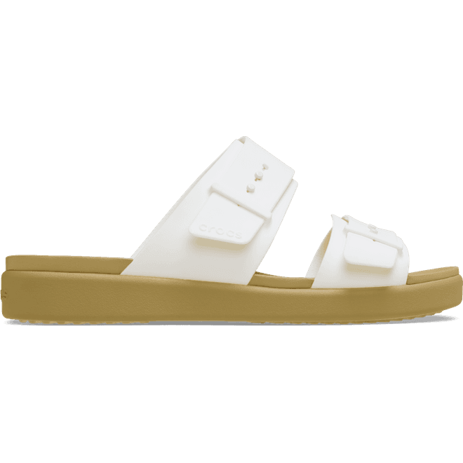 Crocs Women Brooklyn Buckle Low Low Sandals Chalk/Tan 