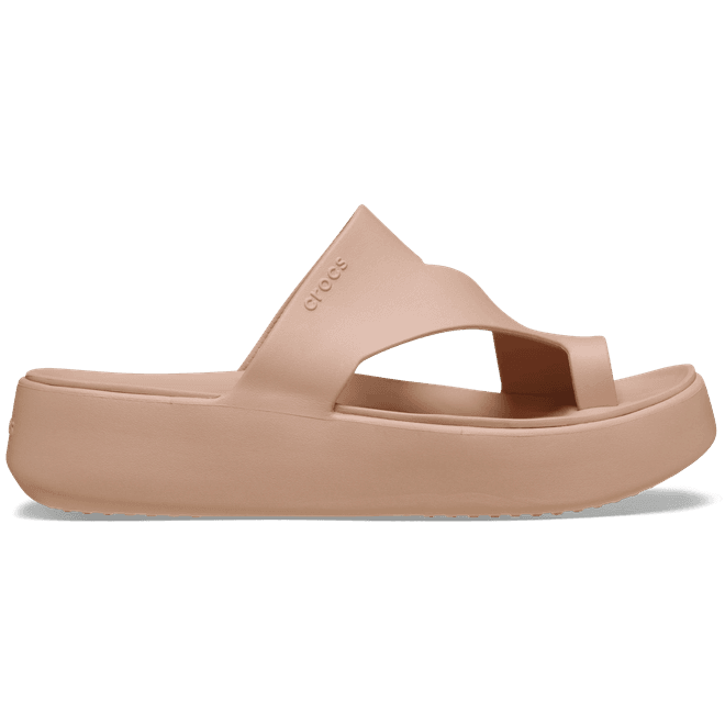 Crocs Women Getaway Platform Toe Loop Sandals Pink Caramel 