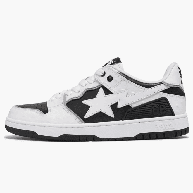 A Bathing Ape Sk8 Sta #1 Ostrich Pack White Black