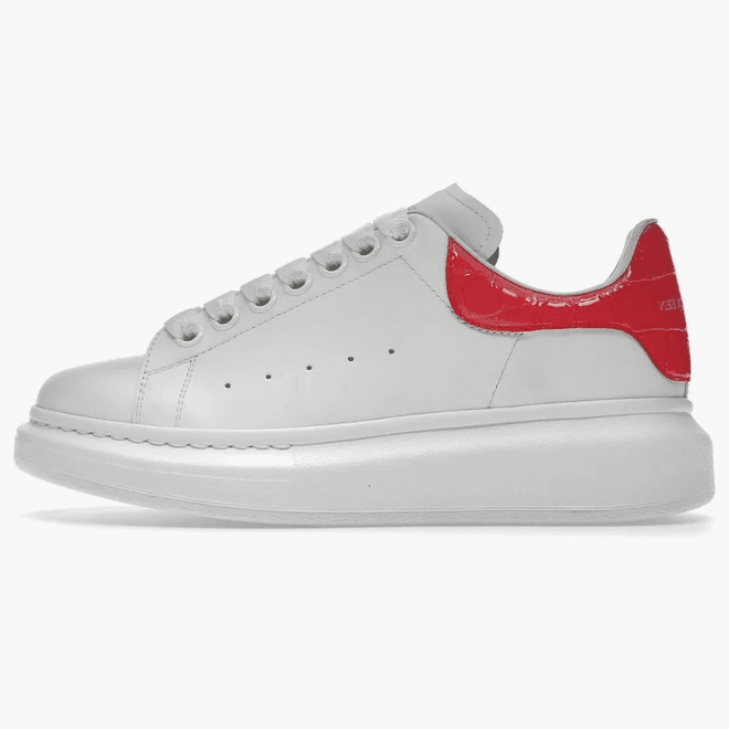 Alexander Mcqueen Oversized Patent Pink Embossed Croco (women's)