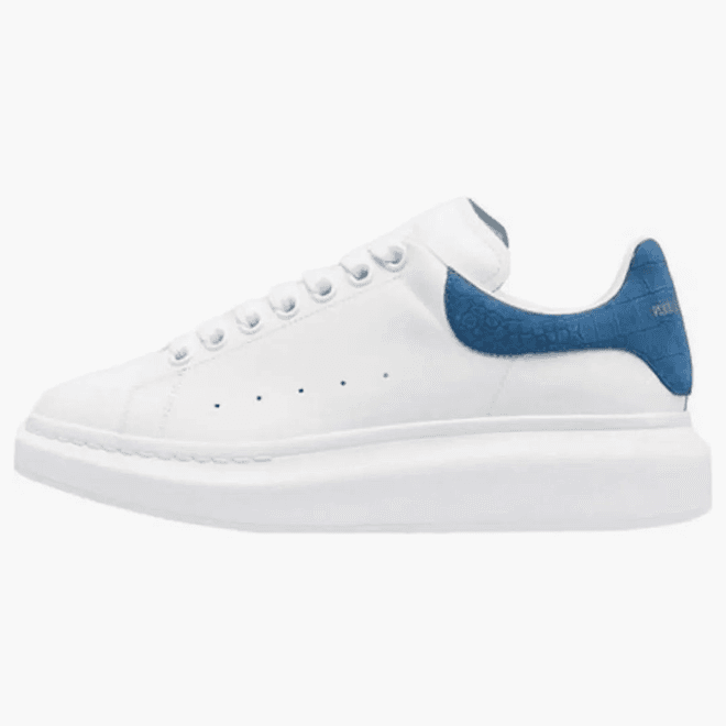 Alexander Mcqueen Oversized White Blue Croc