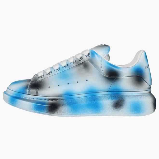 Alexander Mcqueen Oversized White Blue Spray Paint