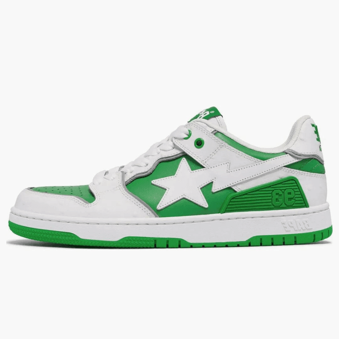 A Bathing Ape Sk8 Sta #1 Ostrich Pack White Green