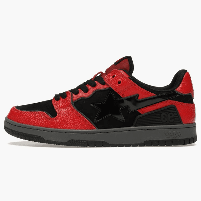A Bathing Ape Bape Sk8 Sta Red Black