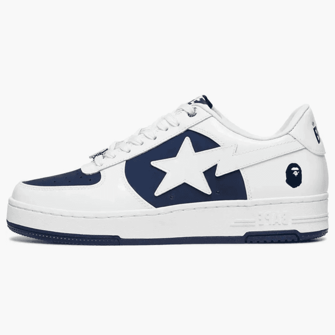 A Bathing Ape Bape Sta Low #6 White Navy