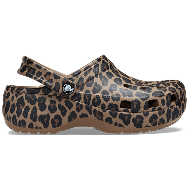 Crocs Women Classic Platform Animal Clogs Sepia