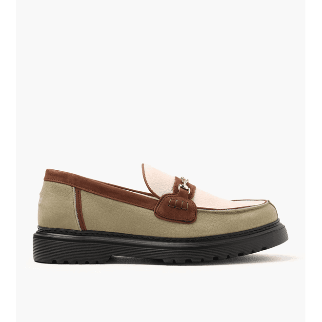 Filling Pieces Loafer Grain Beige Green