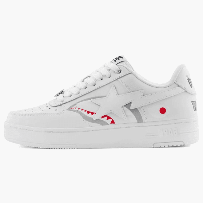 A Bathing Ape Bape Sta Low #2 Shark White