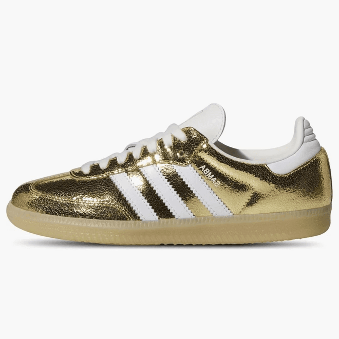 Adidas Samba Og Gold Metallic Cracked Leather (women's)
