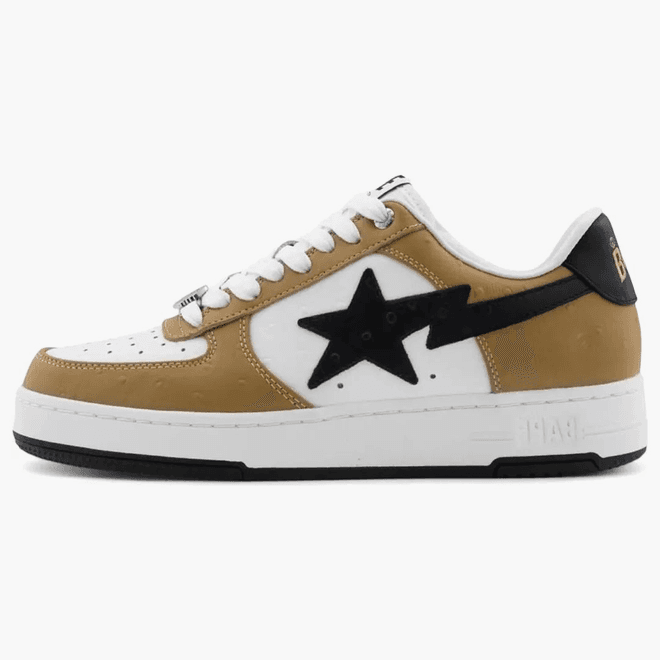 A Bathing Ape Bape Sta #3 Brown Black Ostrich