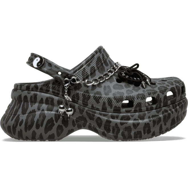 Crocs Women Bae Leopard Clogs Black