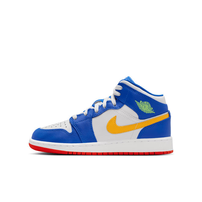 Jordan 1 Mid Racer Blue Red Gold (gs)