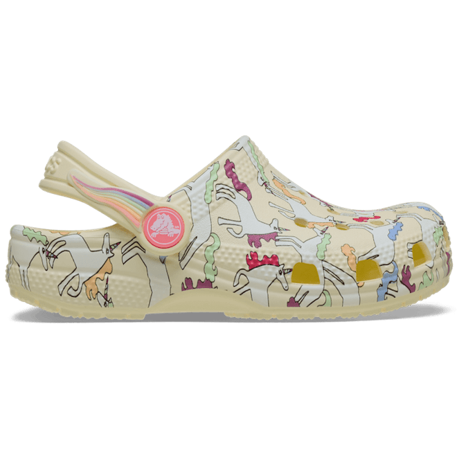 Crocs Classic Unicorn Graphic T Shoes Yellow Light 