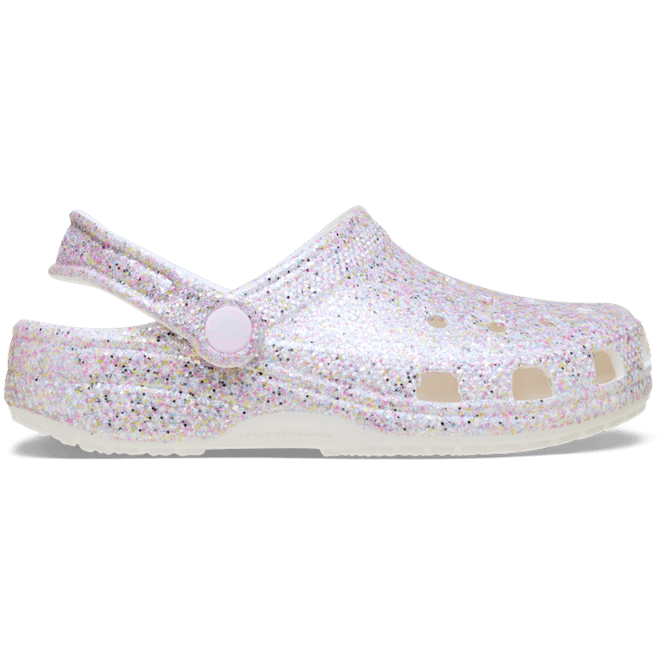 Crocs Classic Fantasy Glitter Shoes White 