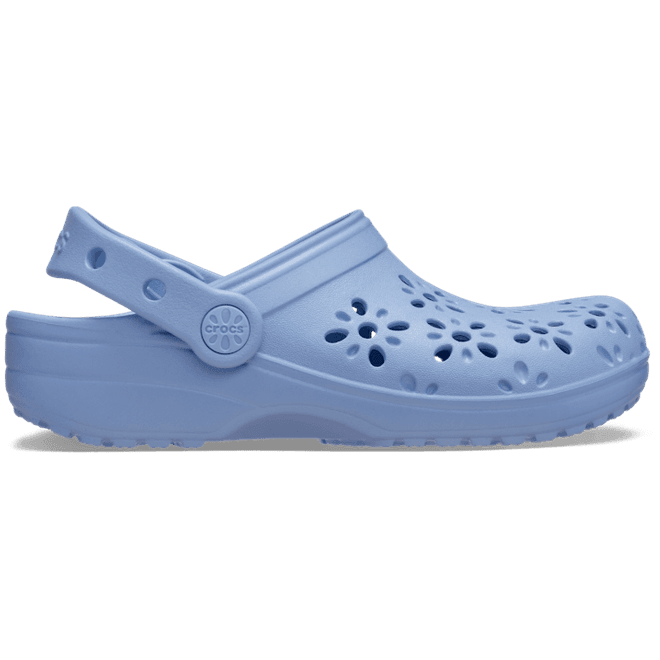 Crocs Kids Toddler Classic Floral Cut-Out Clogs Blue Haze 