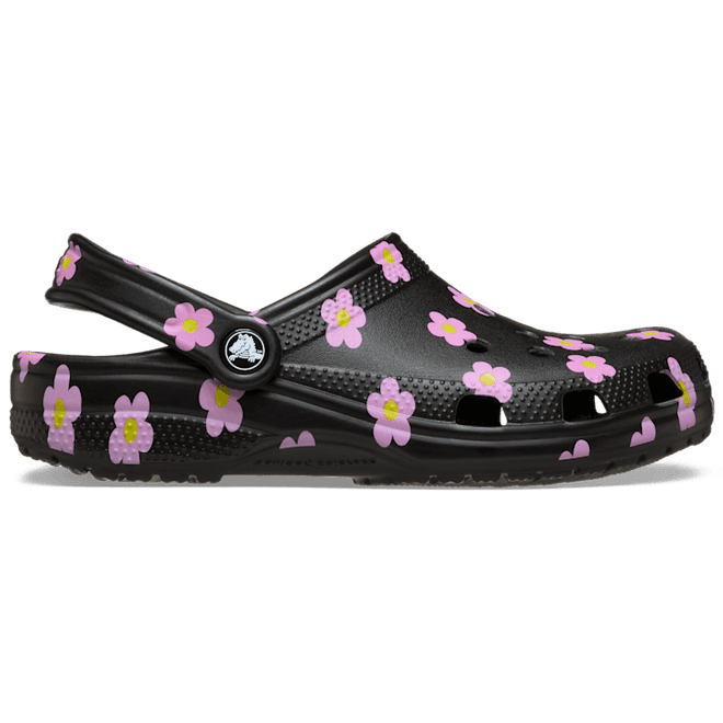 Crocs Classic Flower Shoes Black 