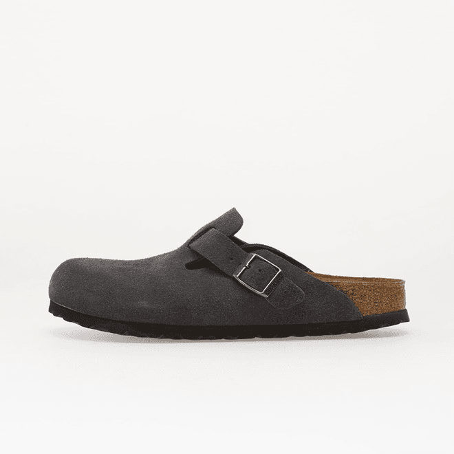 Birkenstock Boston Suede Leather Charcoal 