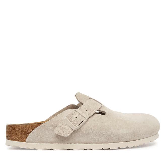 Birkenstock Boston Suede Leather Unisex Oyster 