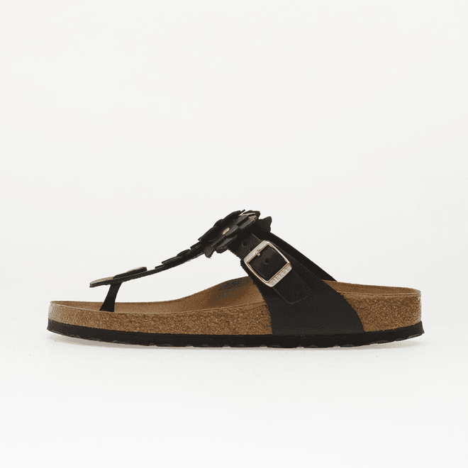 Birkenstock Gizeh Flower Leather Women Black 