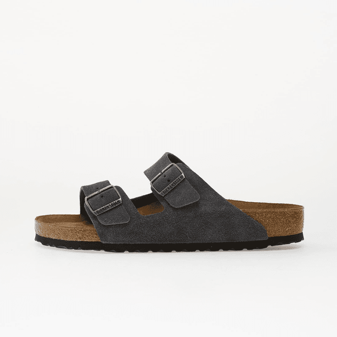Birkenstock Arizona Suede Leather Unisex Charcoal 