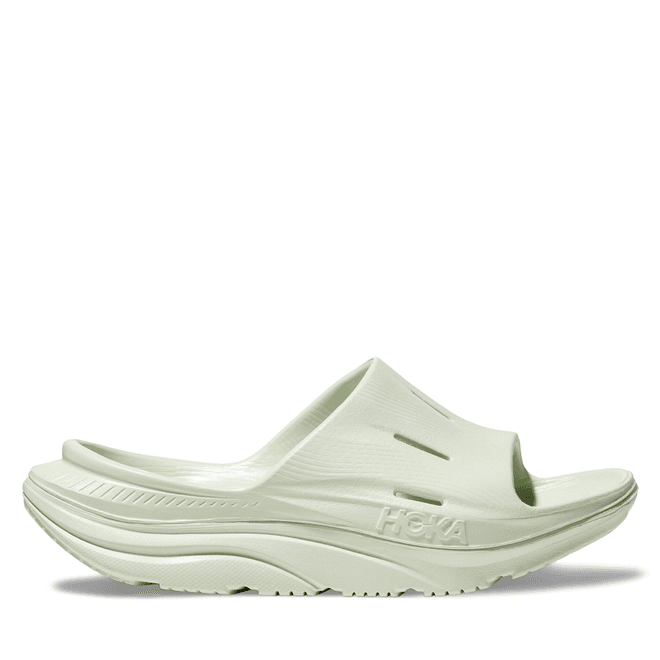 HOKA ORA Recovery Slide 3 in Sea Glass/Sea Glass, Size M7.5/ W8.5 Sea Glass