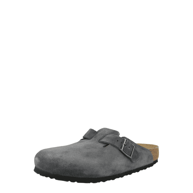 Birkenstock Boston Suede Leather Charcoal 