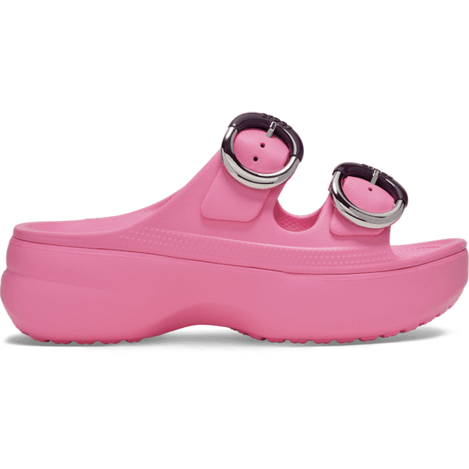 Crocs Saturday Platform Dipped Buckle Sandal Pink Lemonade 