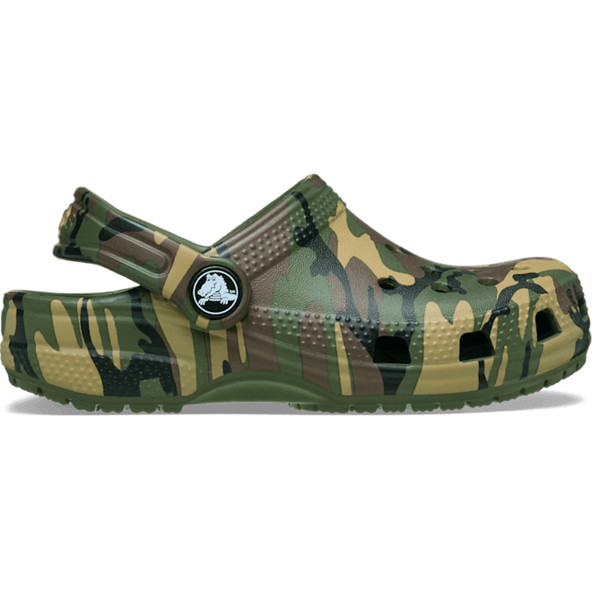 Crocs Kids Toddler Classic Camouflage Clogs Army Green
